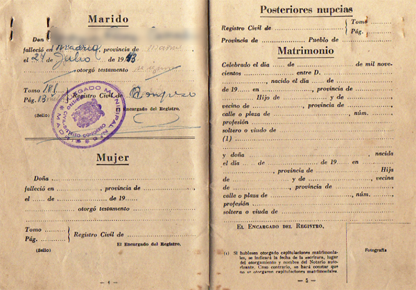 Sworn translation of a Family Record Book