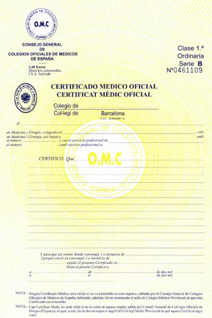 traducción de certificado médico