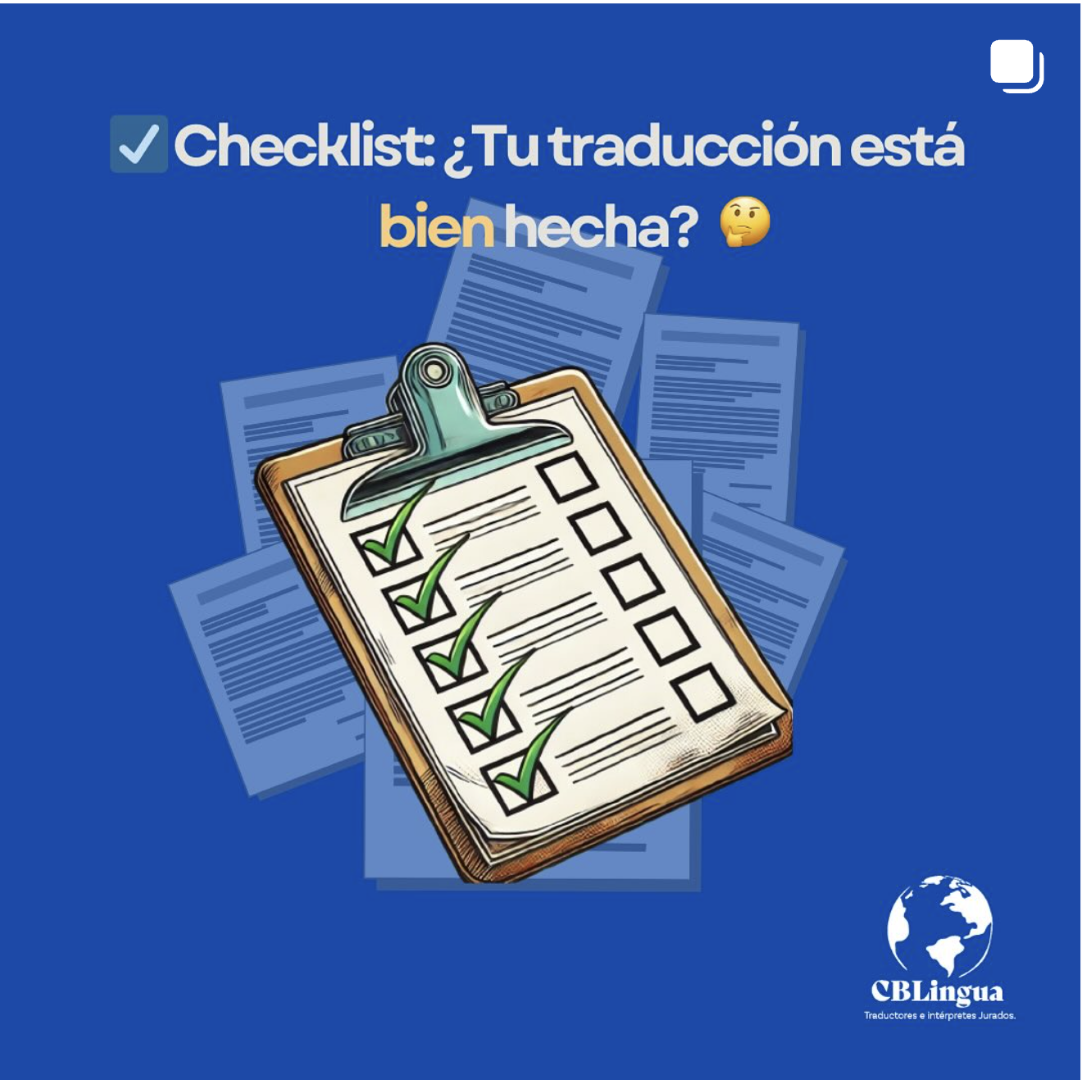 Checklist para saber si tu traducción