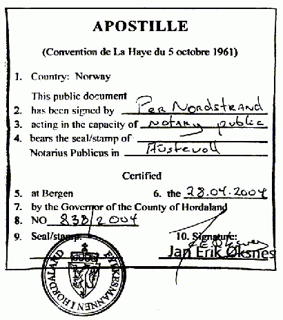 Traducción jurada - apostilla
